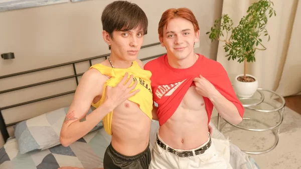 Oliver Willson Plugs Kai Kross Before a Raw Twink Fuck Gay Porn
