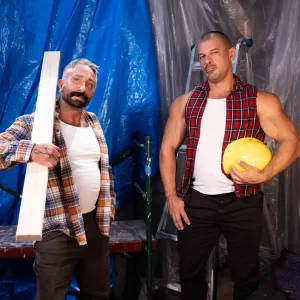 Steel Erectors: Ed Steel Nails Ken Rock on a Sky-High Beam Gay Porn